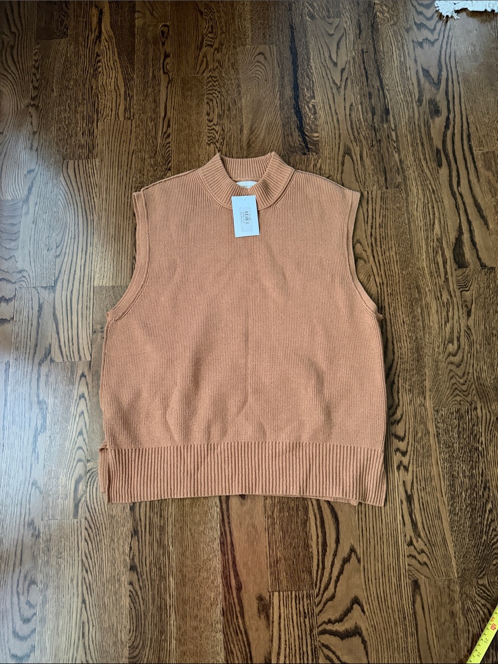 By Together terracotta Sleeveless sweater Mock Neck Knit Vest medium
